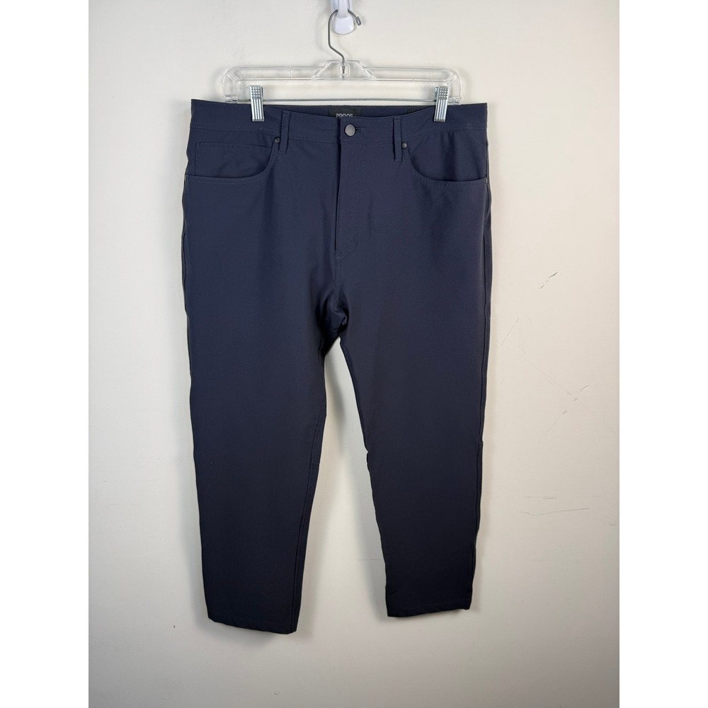 Proof 72 Hour Straight Leg Navy Blue Merino Wool Travel Pants 34x30 Mens
